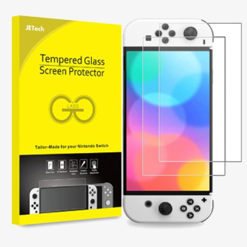 JETech Screen Protector Compatible with Nintendo Switch (OLED Model) 7-Inch 2021 Release, Tempered Glass Film, 2-Pack